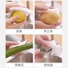 Escova de Limpeza de Frutas e Legumes Cozinha Lavador de Batatas Legumes Frutas Ferramenta Manga de Dedo Dobrável Escova de Limpeza Multifuncional para Fendas