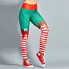 Ropa Popular para Mujer Europea y Americana Transfronteriza Wish Amazon Ropa Estampada Navideña Pantalones Deportivos de Fitness Pantalones de Yoga Leggings