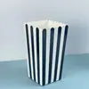 Embalagens de Caixas de Papel para Pipoca São Agora um Item de Venda Quente, Caixas Quadradas Listradas para Pipoca, Amigáveis ao Meio Ambiente na Europa e América