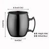 Taza Mule Bar Acero Inoxidable 304 Metal Moscow Mule Martillada Copa de Cóctel Julep Cobre Copa de Cóctel Transfronterizo
