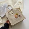 Bolso de lino con estampado de lunares, pequeño bolso de lino fresco, bolso de estilo coreano para salir, bolso de regalo de alta gama.