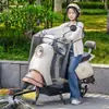 Cubierta Transparente Impermeable y a Prueba de Viento para Parabrisas de Vehículo Eléctrico, Protección contra el Frío Invernal para Batería, Motocicleta, Escudo de Lluvia para Parabrisas O