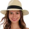 Explosiones transfronterizas sombrero de paja hombres y mujeres sombrero para el sol para exteriores sombrero Panamá sombrero británico plegable venta al por mayor