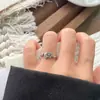 Anillo cola de elefante Lan zhi no se decolora nicho simple ins joyería personalidad apertura anillo de plata de ley 925 para mujer venta al por mayor