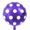 Novo Balão Redondo com Bolinhas Onduladas e Listras de 18 polegadas Balão Redondo com Bolinhas Onduladas e Doces de Filme de Alumínio Layout de Festa de Aniversário de Bebê