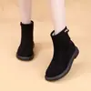 Nuevas Botas de Nieve Espesas de Terciopelo para Mujer 2025 Invierno Cálidas Botas de Algodón Suela Plana Aspecto Adelgazante Suela Suave Antideslizantes Botas Cortas