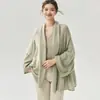 Cardigan de Punto Campari 25% Seda de Morera 75% Cachemira para Mujer, Cuello Halter, Holgado, Mangas Anchas, Abrigo Suéter