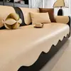 2026 Nuevo Modelo Cojín de Sofá de Cuero con Forma Irregular, Estilo de Lujo Ligero, Sensación de Alta Gama, Impermeable, Resistente a la Orina, Cojín Antideslizante para Asiento de Sofá, Venta al por Mayor