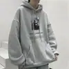Moletom Pesado Oversized para Meninos Outono e Inverno plus size 2023 Pulôver com Capuz Americano Casaco Largo Moda Nacional