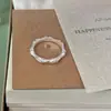 Anillo Plano Cepillado de Encaje de Plata de Ley S925 para Mujer, No se Desvanece, Nicho, Gama Alta, Lujo Accesible, Joyería Versátil Abierta para Mano Nuevo