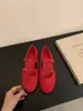 Zapatos Mary Jane Calados de Gamuza Estilo Francés para Mujer, Modelo Primavera/Verano 2025, Correa Única, Calados, Bailarinas de Suela Suave Planas