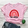 Seja Minha cor padrão de estampa arco-íris Europa e Estados Unidos rua popular comércio exterior nova camiseta de manga curta