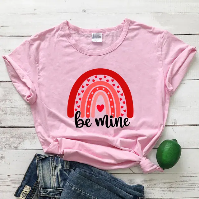 Colored-Be-Mine-Rainbow-T-shir
