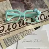 Subcultura Celebridad de Internet Espejo Lindo con Decoración de Lazo Gato Negro con Marco Estampado de Leopardo Gafas para Estilismo Sin Maquillaje Modernas