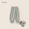 Frete Grátis Roupa Infantil 2026 Calça Casual Grossa Infantil Outono e Inverno Estilo Coreano Versátil Bordado de Letras Aconchegante com Forro de Fleece Calça Jogger Quente
