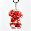 Oferta Especial Engraçada Criativa Standee de Cachorro Vermelho em Acrílico Ornamento de Personagem Desenho Animado Decoração de Mesa Presente Periférico Atacado