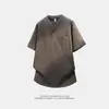 Moda Verão 2026 Masculino Jovem Camiseta Pulôver Manga Curta Tops Adolescente Pulôver Casual Solto