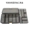Caja de Señuelos Doble Capa M5 Color Gunmetal Hecha de Material PP, Caja de Plástico para Accesorios de Señuelos y Herramientas, Venta al por Mayor de Equipo de Pesca, Suministros de Pesca