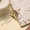 Anillo Nuevo Brillante de Tres Anillos Tricolor Transfronterizo Europeo y Americano Anillo Unisex Anillo Joyería al por Mayor Anillo para Mujer