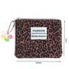Bolsa de Cosméticos con Estampado de Leopardo, Bolsa de Almacenamiento Multifuncional, Sensación de Alta Gama, Monedero para Auriculares y Monedas, Bolsa para Labiales, Bolsa Pequeña de Almacenamiento, Bolso de Mano Portátil