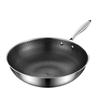 Atacado de Presentes do Fabricante Wok de Aço Inoxidável Frigideira Tela Cheia Colmeia Fogão de Indução Wok Universal Frigideira Antiaderente
