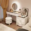 2026 Nuevo Tocador de Madera Maciza Dormitorio Simple Moderno Pequeño Estilo Crema Mesita de Noche Mesa de Maquillaje Tocador Gabinete Integrado