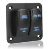 Interruptor basculante de 2/3 posiciones Panel multifuncional Set 12-24V Panel de interruptores para modificación de yates Coche RV Modificación