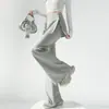 Novedad Otoño 2026 Estilo Mujer Pantalones de Pierna Ancha Acampanados Falsos de Dos Piezas Abotonados, Algodón de Aire Cintura Alta Adelgazantes Micro Acampanados