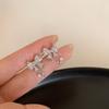 Brincos de zircônia com laço Starlight Design de nicho feminino Joias de orelha alta Moda Brincos elegantes de celebridades da Internet