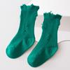 Nuevos Calcetines Infantiles de Color Sólido 2024 Calcetines de Mendigo Rasgados Calcetines con Agujeros de Moda para Hombres y Mujeres Calcetines de Doble Aguja de Caña Media Calcetines de Moda INS