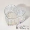 Tazón con Forma de Corazón y Rayas, Tazón Girly para Postre y Helado, Tazón de Vidrio de Alto Valor Estilo Ins, Tazón Pequeño para el Hogar, Tazón con Forma de Corazón