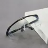 Gafas de Marco Grande Transfronterizas con Montura Negra y Patas Telescópicas para Ciclismo, Exteriores, Laboratorio, a Prueba de Polvo y Resistentes a Impactos, Gafas de Protección Laboral