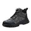 Zapatos de seguridad Dinggu zapatos de seguridad con botón puntera de acero anti-aplastamiento anti-perforación entresuela protección laboral para hombre zapatos de trabajo resistentes al desgaste