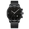 Comercio Exterior Moda Popular Patrón Romano Calendario Tres Ojos Reloj de Hombre Reloj de Hombre Correa Milanesa Correa de Malla Fabricante Punto Venta al por Mayor