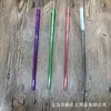 Canudos Coloridos Descartáveis Curvos, Pacote com 100 unidades, Flexíveis para Suco, Bebidas, Chá de Leite, Leite de Soja, Canudos de Plástico Estampa de Leopardo