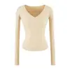 Otoño/Invierno 2026 Estilo Coreano Cuello en V Color Sólido Básico Temperamento Delgado Versátil Tejido Capa Base Suéter para Mujer Favorecedor