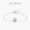 Pulsera de plata de ley S925 con circonitas y diamantes de amor para mujer, estilo transfronterizo europeo y americano, elegante, combinable con todo, pulsera de alta calidad, joyería