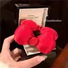 Pinza para el pelo de lazo roja estilo japonés, dulce, de nicho, relleno de algodón, para moño, coleta, pinza banana, accesorio para el pelo con corazón de niña lindo