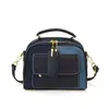 Bolso de Mano de Tendencia Transfronteriza para Mujer Estilo 2026 Patchwork de Mezclilla Retro Bolso Cruzado de Hombro Único Bolso Cuadrado Pequeño Casual para Viajes