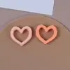 Peluche Flocado Colorido Corazón Hueco de Resina Accesorios para Joyería DIY Pendientes Accesorios para el Cabello Fundas de Teléfono Materiales Venta al por Mayor