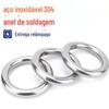 Anel de aço inoxidável 304 soldagem sólida anel O soldagem sólida anel de aço anel de conexão ioga rede anel de aço