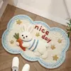 Nueva Alfombrilla de Baño Estilo Dibujos Animados Imitación Lana Trenzada Absorbente Antideslizante Puerta de Baño Alfombrilla Universal Dropshipping