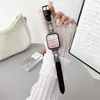 Adecuado para Correa de Apple Applewatch Trébol de Cuatro Hojas Puntadas de Nácar Correa de Cuero Correa Iwatch8/9/10