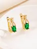 Pendientes cruzados Shein nuevos de cristal color rojo granate ovalado con detalles en dorado champagne para mujer, accesorios de moda elegantes y sencillos