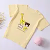 Camiseta de Verão Fina de Manga Curta para Meninas 2022 Nova Infantil Algodão Puro Listrada Arco-Íris Tops Tamanhos Pequeno e Médio Fabricantes de Roupas de Verão Infantis