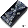 Pajarita para Hombre, Gemelos Jacquard para Boda de Negocios, Set de Tres Piezas con Pañuelo de Bolsillo, Set de Caja de Regalo con Accesorios de Traje de Moda