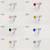 Clip de oreja de pedrería de 5 mm con tornillo colgante Accesorios para pendientes hechos a mano DIY Clip de oreja elegante simple ajustable sin agujeros en las orejas