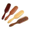 Pente com Almofada de Ar de Sândalo Pente Massageador Pente com Airbag para Cabelo Liso Massagem no Couro Cabeludo Pente Meridiano de Sândalo Pente Portátil