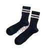 Calcetines de Lana Trenzada Estilo Japonés Otoño e Invierno para Niños Estilo Coreano Retro Ins Estudiante de Dos Barras Gruesos Cálidos de Media Caña Apilables