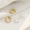 Aretes de plata esterlina 925 para mujer, aretes sencillos de diamantes a cuadros, aretes de moda que combinan con todo, elegantes y de lujo ligero